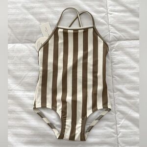 RYLEE + CRU baby girls striped one piece swimsuit - size 12-18mo - NWT
